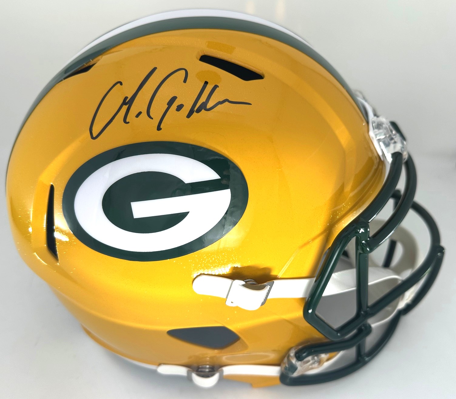 MATTHEW GOLDEN SIGNED FULL SIZE PACKERS REPLICA SPEED HELMET - BAS