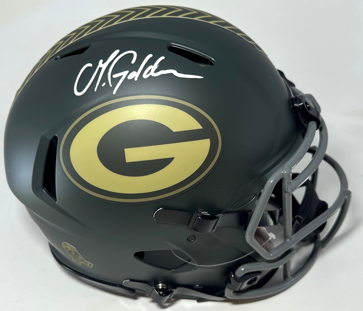 MATTHEW GOLDEN SIGNED FULL SIZE PACKERS 2025 SALUTE AUTHENTIC SPEED HELMET - BAS