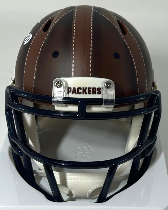 JORDAN LOVE SIGNED PACKERS 2025 ALTERNATE SPEED MINI HELMET - BAS