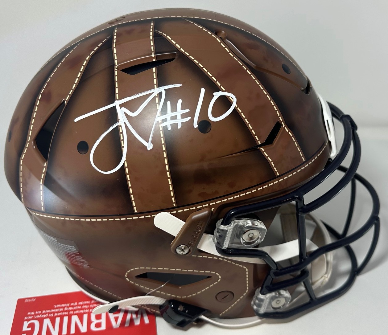 JORDAN LOVE SIGNED FULL SIZE PACKERS 2025 ALTERNATE ON FIELD AUTHENTIC SPEED FLEX HELMET - BAS