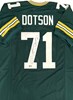 SANTANA DOTSON SIGNED CUSTOM REPLICA PACKERS GREEN JERSEY - BAS