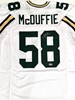 ISAIAH McDUFFIE SIGNED CUSTOM REPLICA WHITE PACKERS JERSEY - BAS