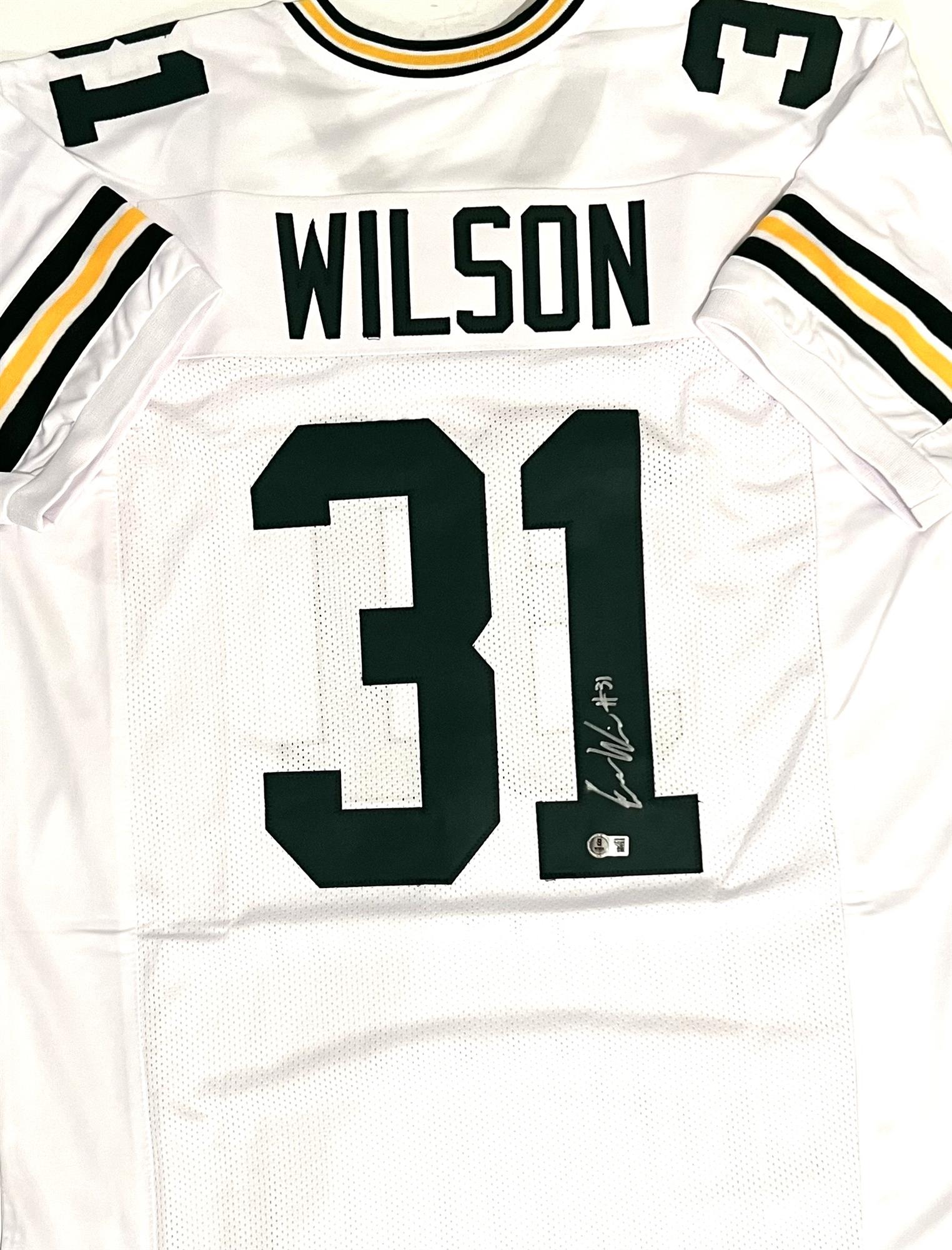 EMANUEL WILSON SIGNED CUSTOM REPLICA WHITE PACKERS JERSEY - BAS