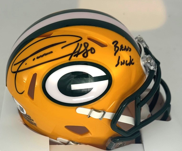 DONALD DRIVER SIGNED PACKERS SPEED MINI HELMET W/ BEARS SUCK - JSA