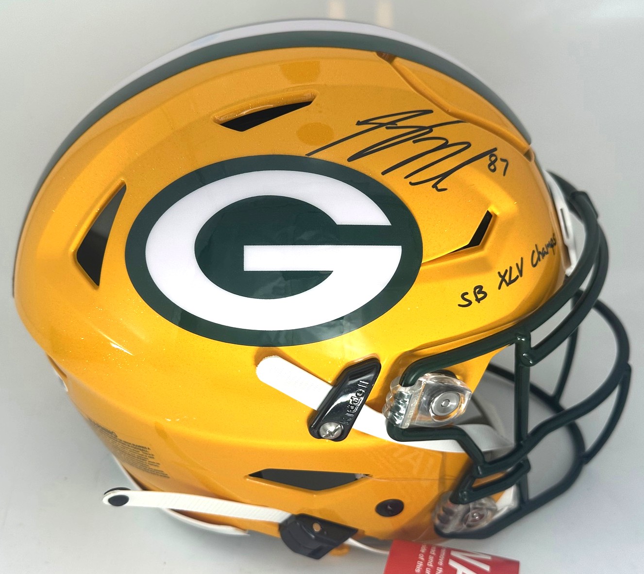 JORDY NELSON SIGNED FULL SIZE PACKERS AUTHENTIC  SPEED FLEX HELMET W/ XLV CHAMPS - JSA