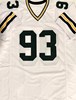 GILBERT BROWN SIGNED CUSTOM REPLICA PACKERS WHITE JERSEY W/ GRAVEDIGGER - BAS