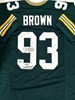 GILBERT BROWN SIGNED CUSTOM REPLICA PACKERS GREEN JERSEY W/ GRAVEDIGGER - BAS