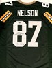JORDY NELSON SIGNED CUSTOM REPLICA GREEN PACKERS JERSEY W/ WHITE LIGHTNING - BAS