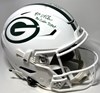 MATTHEW GOLDEN SIGNED FULL SIZE PACKERS AUTHENTIC ALTERNATE WHITE SPEED FLEX HELMET - BAS