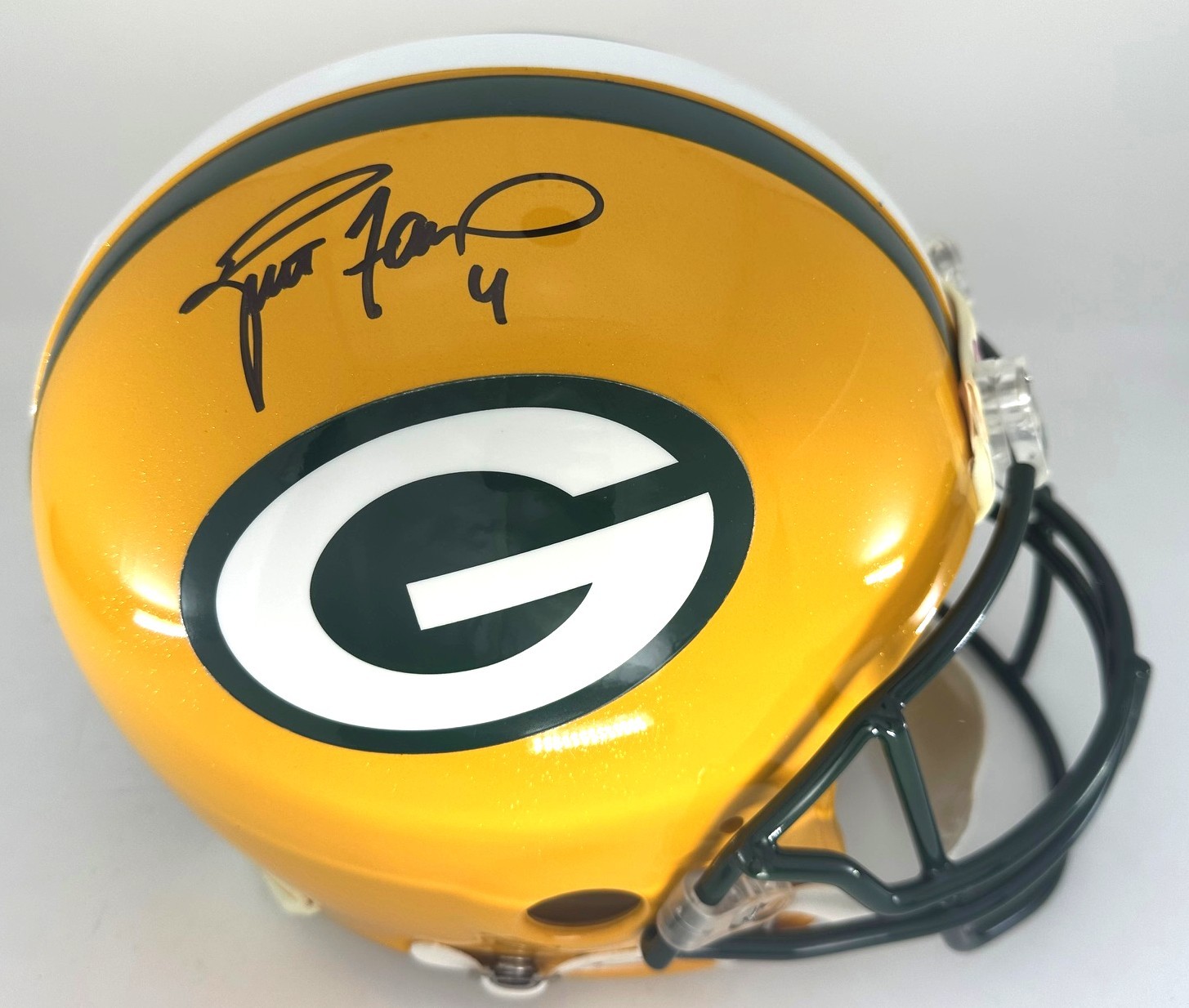 BRETT FAVRE SIGNED FULL SIZE AUTHENTIC PACKERS VSR4 PRO LINE HELMET