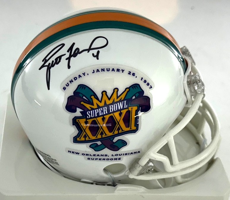 BRETT FAVRE SIGNED RIDDELL VSR4 SUPER BOWL XXXI LOGO MINI HELMET - PACKERS