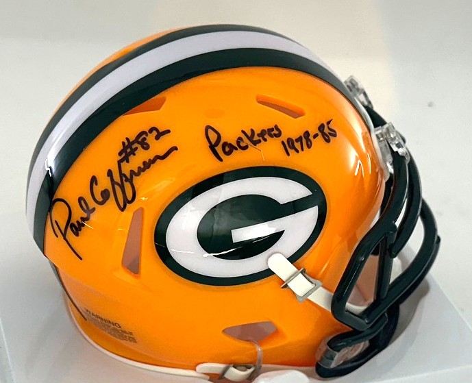 PAUL COFFMAN SIGNED PACKERS SPEED MINI HELMET W/ 1978-85 - BAS