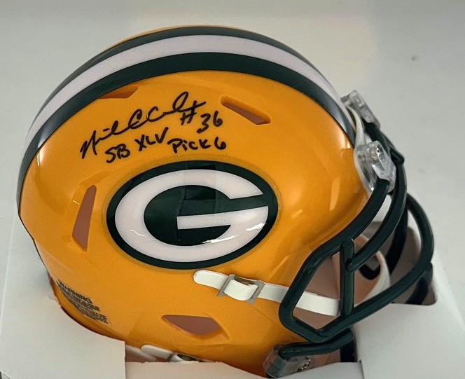 NICK COLLINS SIGNED PACKERS MINI HELMET W/ SB XLV PICK 6 - JSA