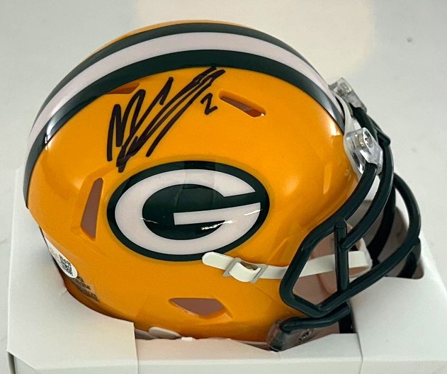 MASON CROSBY SIGNED RIDDELL PACKERS SPEED MINI HELMET - JSA