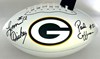 LYNN DICKEY & PAUL COFFMAN DUAL SIGNED WILSON PACKERS LOGO WHITE PANEL FOOTBALL - BAS