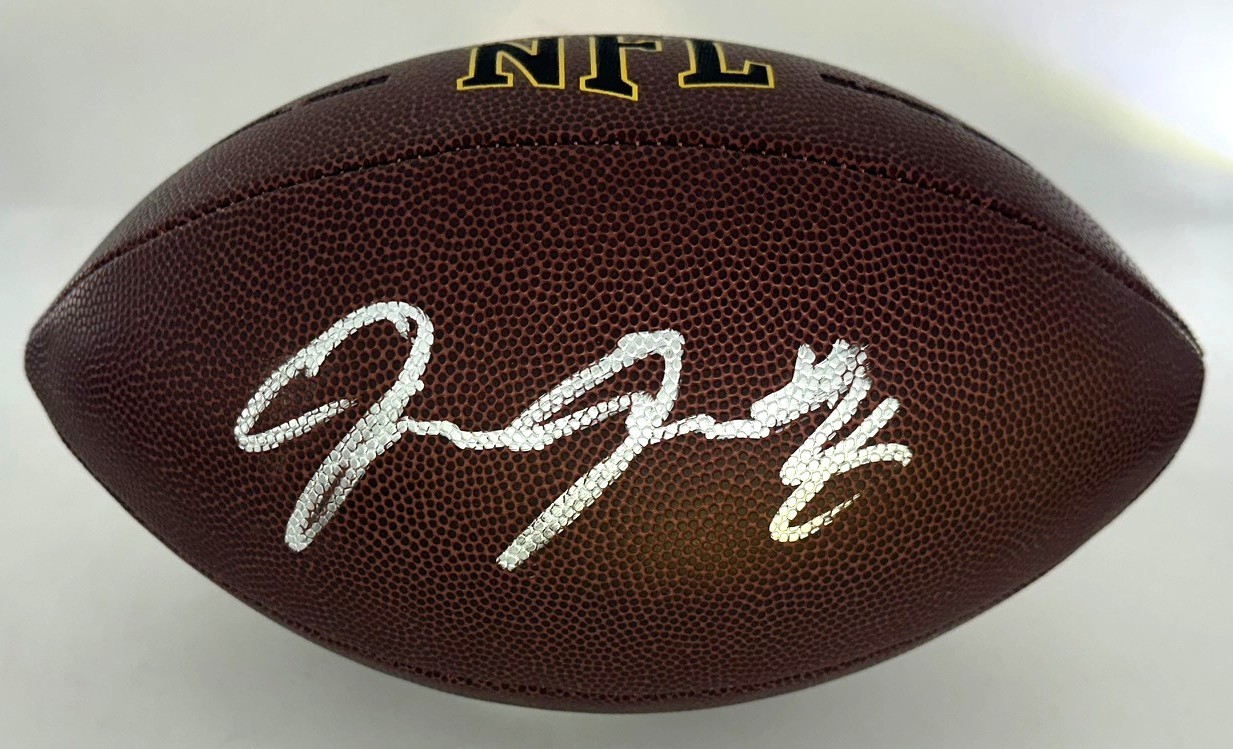 JOSH JACOBS SIGNED WILSON NFL REPLICA BROWN FOOTBALL - PACKERS - BAS
