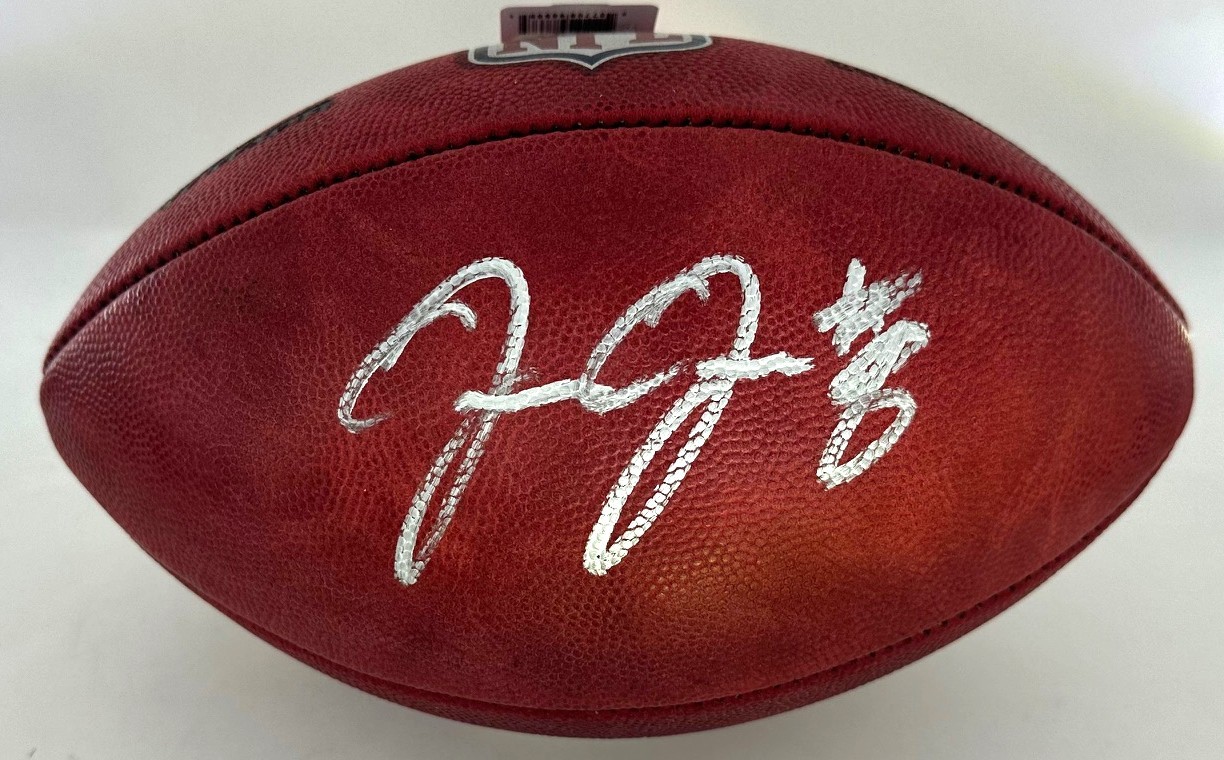 JOSH JACOBS SIGNED WILSON NFL AUTHENTIC FOOTBALL - PACKERS - BAS