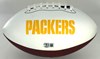 JOSH JACOBS SIGNED WILSON WHITE PANEL PACKERS LOGO FOOTBALL - BAS