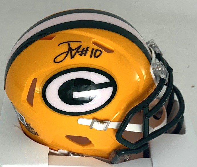 JORDAN LOVE SIGNED PACKERS SPEED MINI HELMET - BAS