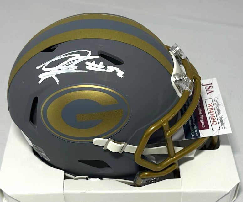 RASHAN GARY SIGNED PACKERS SLATE MINI HELMET - JSA
