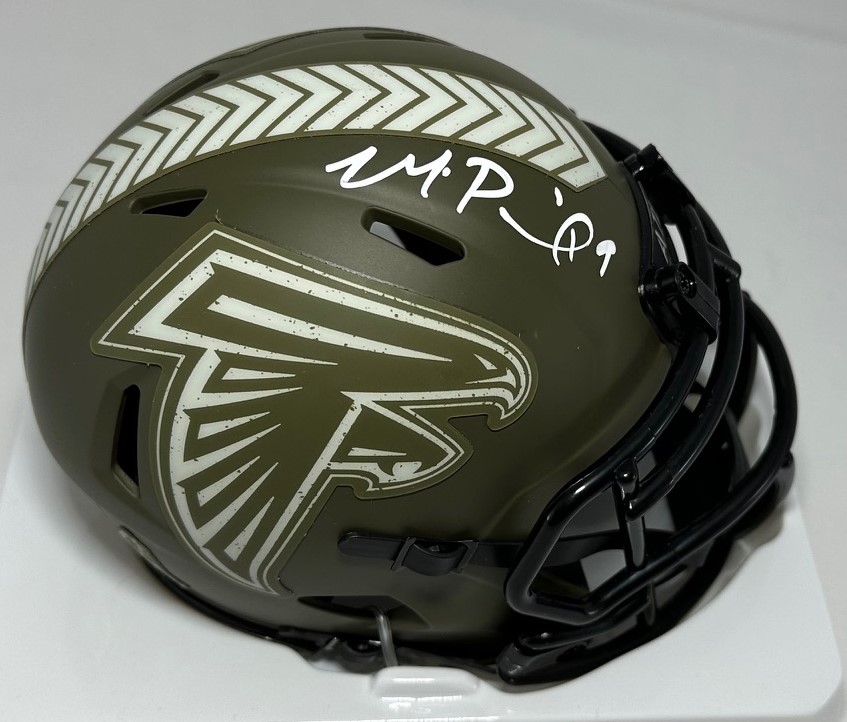 MICHAEL PENIX JR. SIGNED FALCONS SALUTE SPEED MINI HELMET - BAS