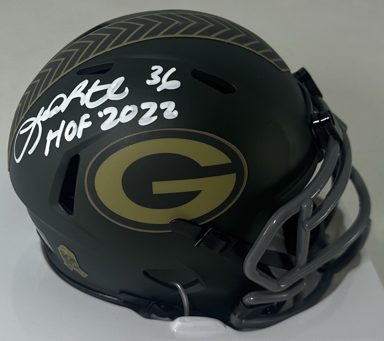LEROY BUTLER SIGNED PACKERS 2025 SALUTE SPEED MINI HELMET W/ HOF - BAS
