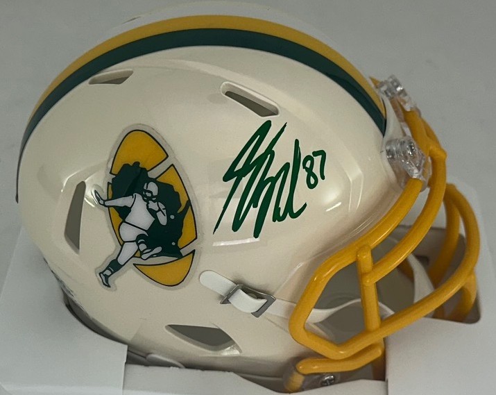JORDY NELSON SIGNED PACKERS 2026 RETRO MINI HELMET - BAS