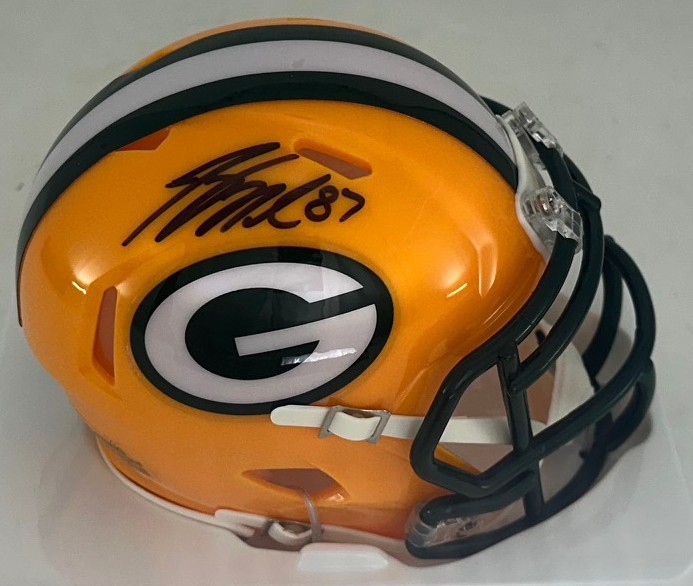 JORDY NELSON SIGNED PACKERS SPEED MINI HELMET - BAS