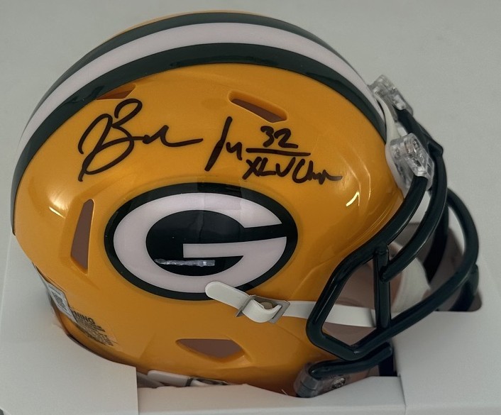 BRANDON JACKSON SIGNED PACKERS SPEED MINI HELMET W/ XLV CHAMPS - BAS