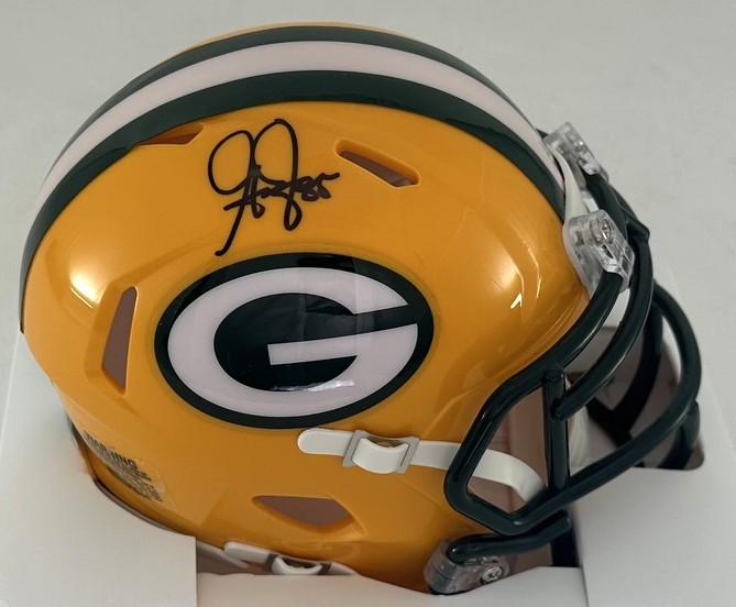 GREG JENNINGS SIGNED PACKERS SPEED MINI HELMET - BAS