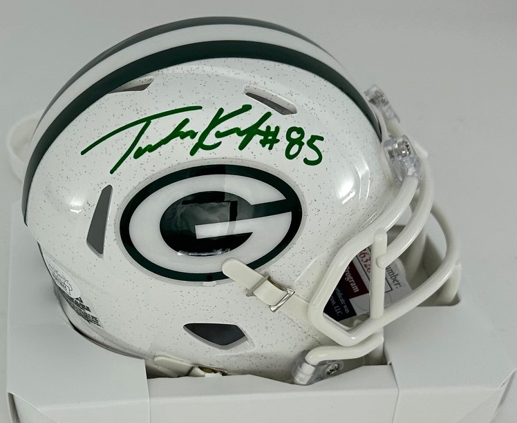 TUCKER KRAFT SIGNED RIDDELL PACKERS ALTERNATE WHITE SPEED MINI HELMET - JSA TUCKER KRAFT SIGNED RIDDELL PACKERS ALTERNATE WHITE SPEED MINI HELMET - JSA