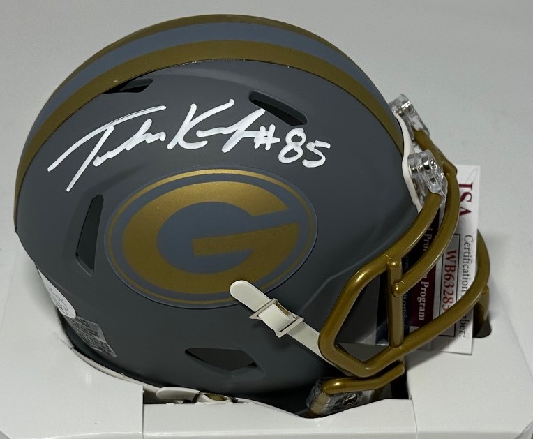TUCKER KRAFT SIGNED RIDDELL PACKERS SLATE SPEED MINI HELMET - JSA