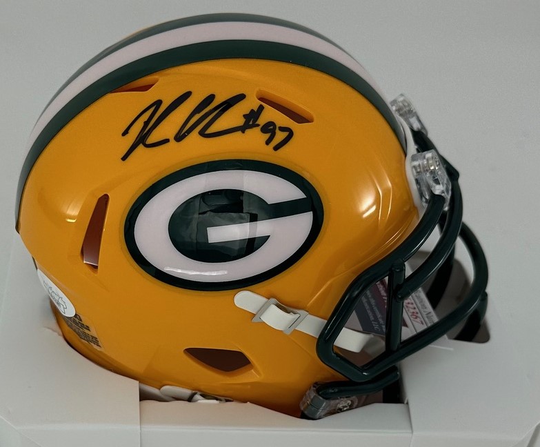 KENNY CLARK SIGNED RIDDELL PACKERS SPEED MINI HELMET - JSA