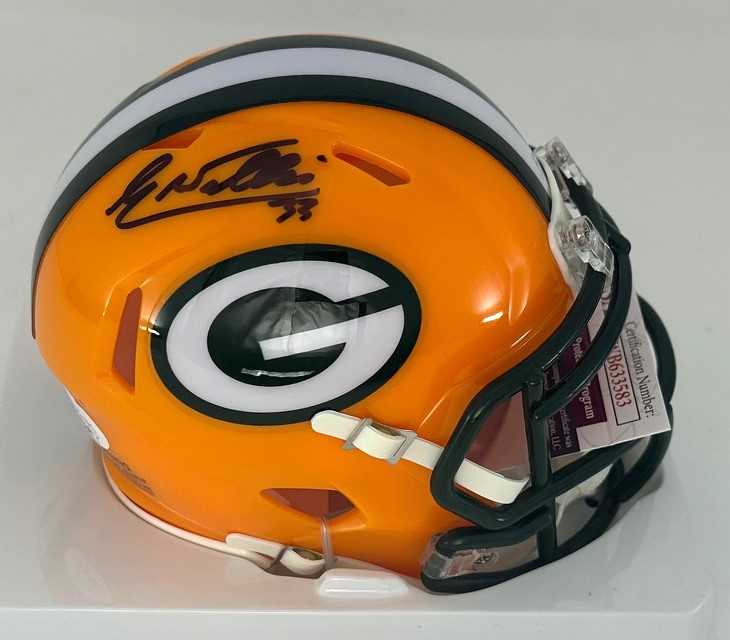 EVAN WILLIAMS SIGNED RIDDELL PACKERS SPEED MINI HELMET - JSA