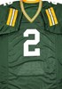 MASON CROSBY SIGNED CUSTOM REPLICA PACKERS GREEN STITCHED STAT JERSEY - JSA