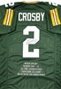 MASON CROSBY SIGNED CUSTOM REPLICA PACKERS GREEN STITCHED STAT JERSEY - JSA