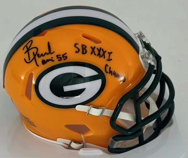 BERNARDO HARRIS SIGNED PACKERS MINI HELMET W/ XXXI CHAMPS  - BAS