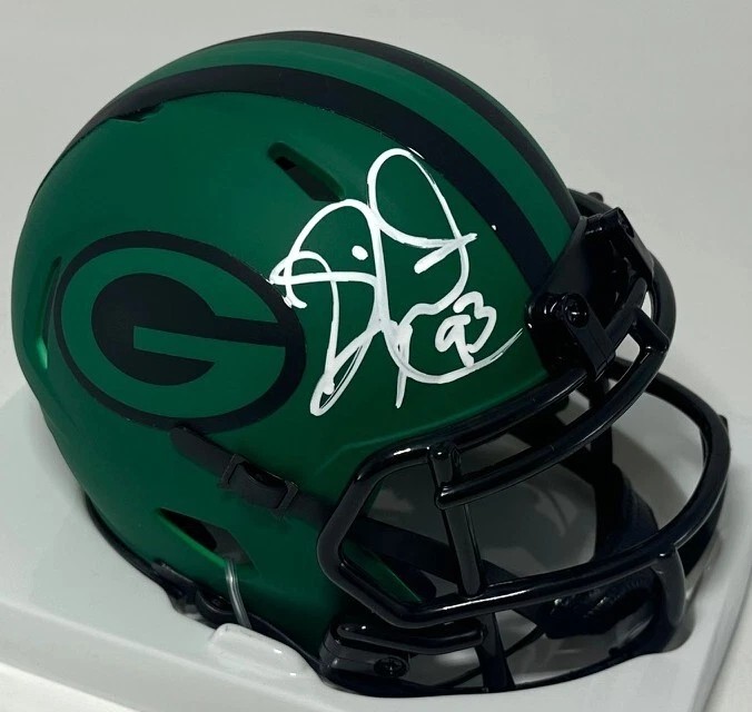 GILBERT BROWN SIGNED PACKERS ALTERNATE WHITE SPEED MINI HELMET - BAS Copy