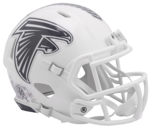 ATLANTA FALCONS UNSIGNED RIDDELL 2024 NFL SALUTE TO SERVICE SPEED MINI HELMET