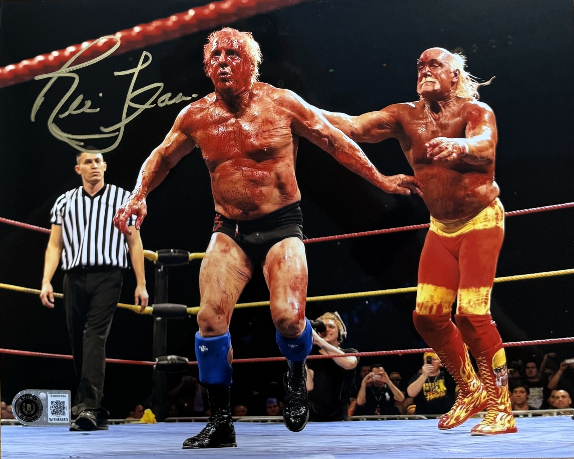 RIC FLAIR SIGNED 8X10 PHOTO #3 - BAS
