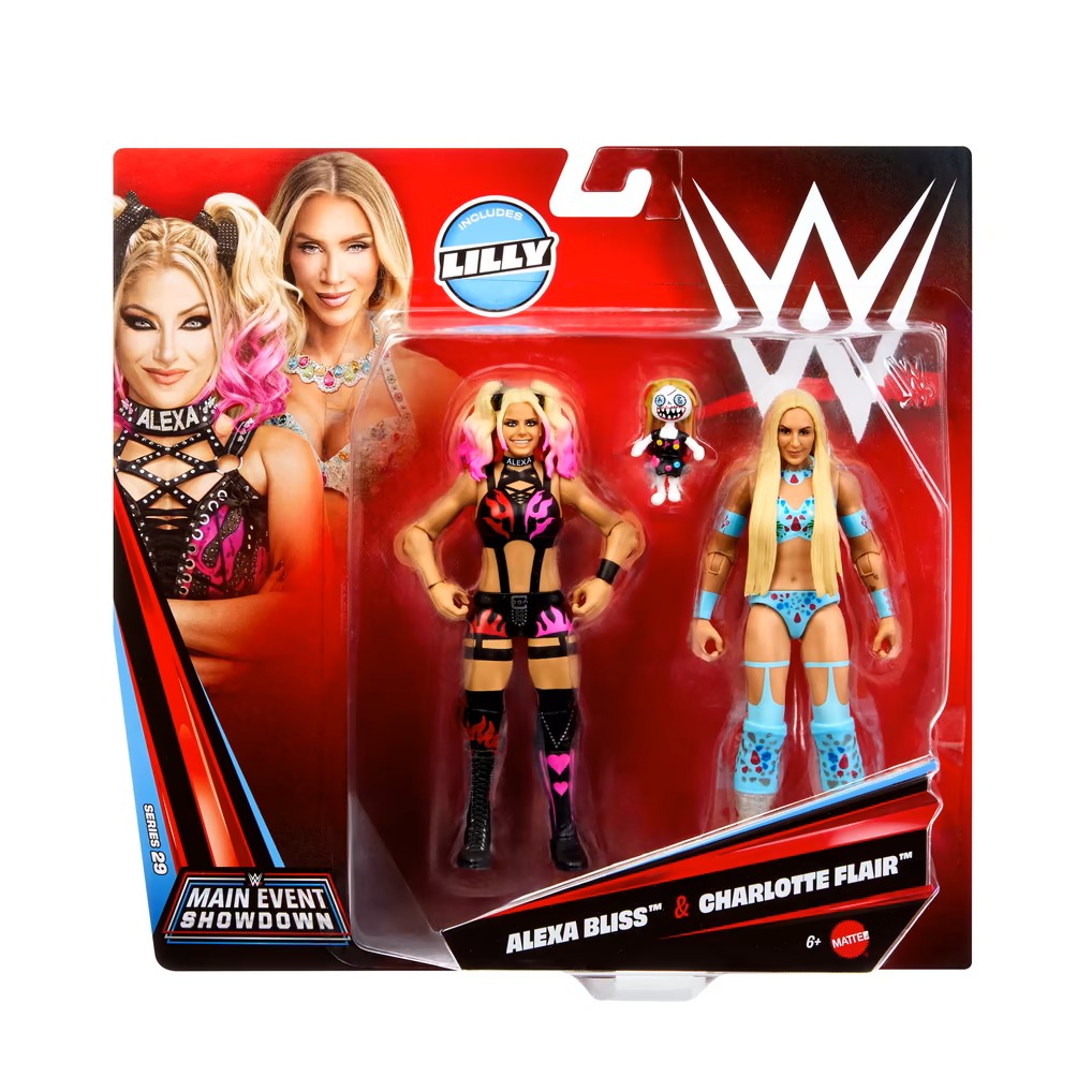 ALEXA BLISS VS CHARLOTTE FLAIR ACTION FIGURES - WWE MAIN EVENT SHOWDOWN SERIES 29