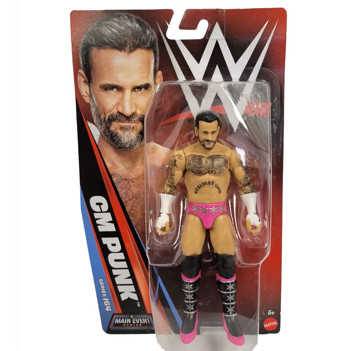 CM PUNK ACTION FIGURE - WWE MAIN EVENT SERIES 164