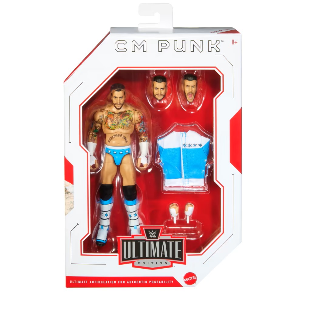 CM PUNK ACTION FIGURE - WWE ULTIMATE EDITION WAVE 33