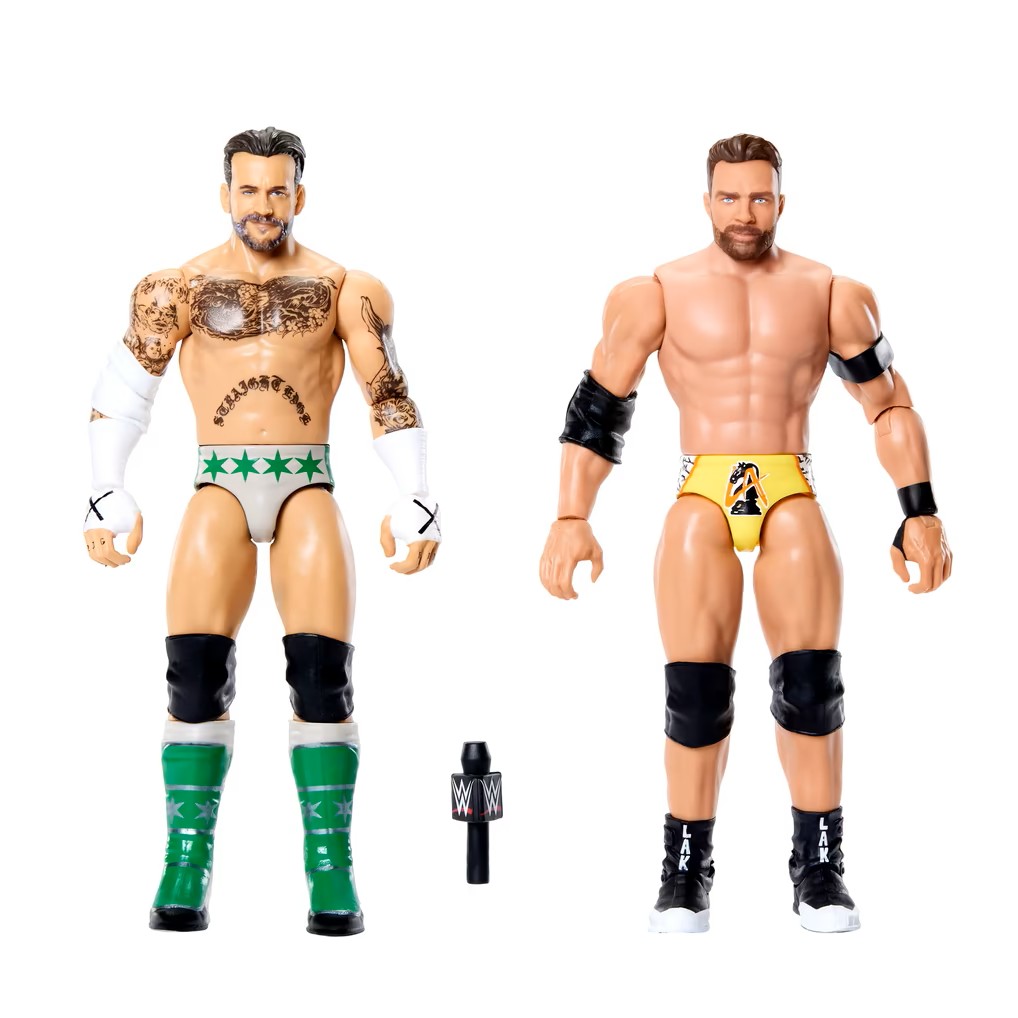 CM PUNK VS LA KNIGHT ACTION FIGURES - WWE MAIN EVENT SHOWDOWN SERIES 29