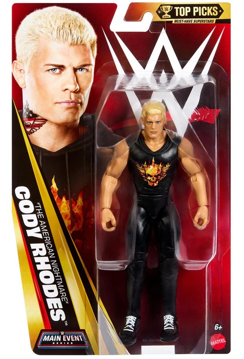 CODY RHODES ACTION FIGURE - WWE MAIN EVENT TOP PICKS WAVE 4