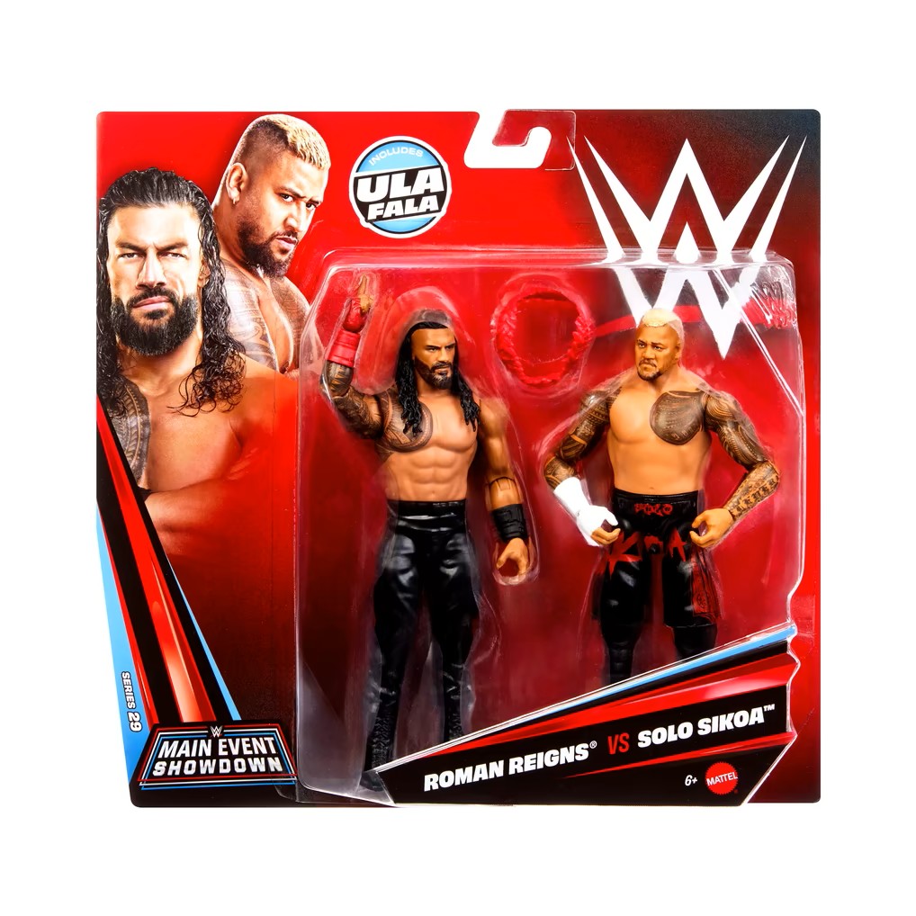 ROMAN REIGNS VS SOLO SIKOA ACTION FIGURES - WWE MAIN EVENT SHOWDOWN SERIES 29