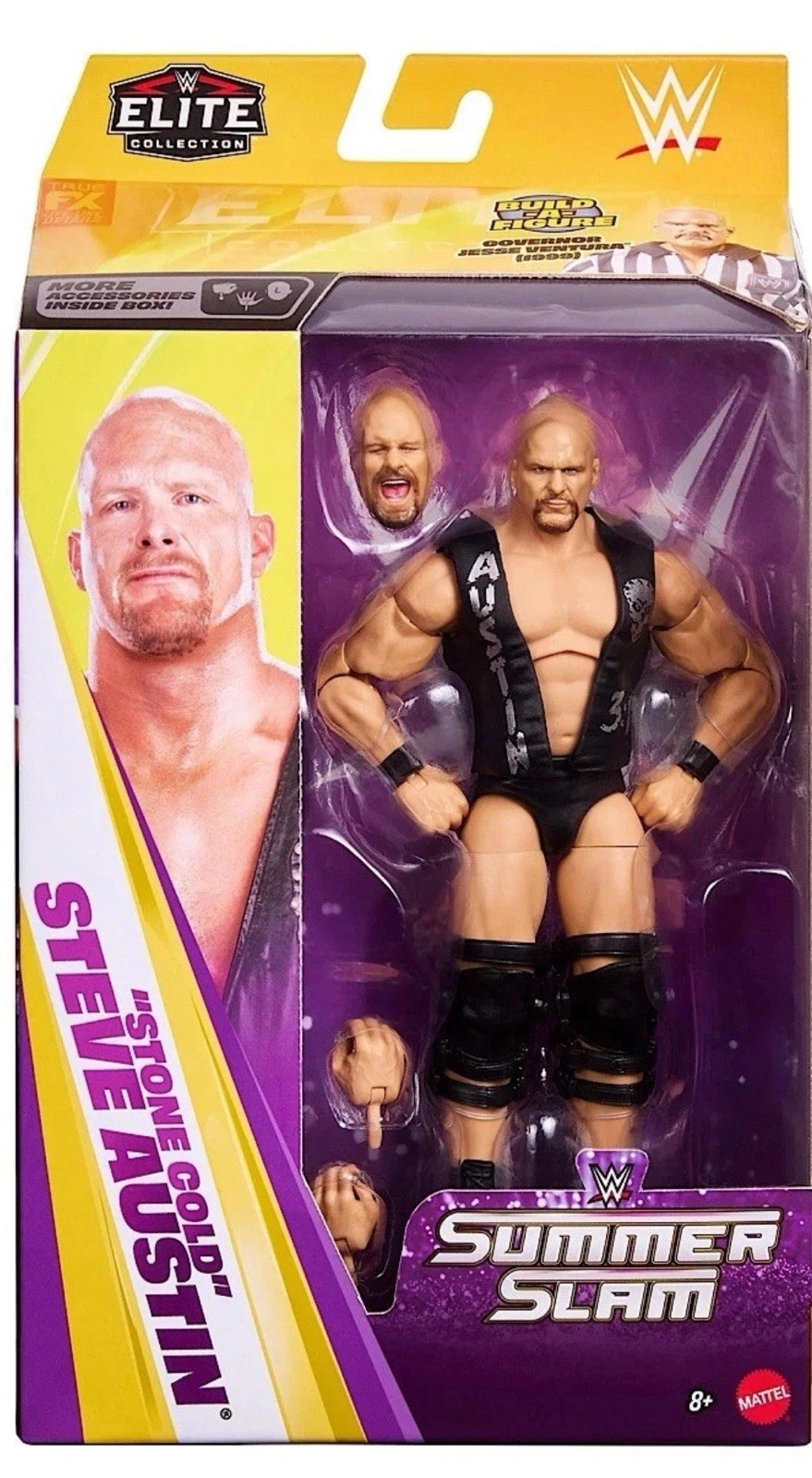 STONE COLD STEVE AUSTIN ACTION FIGURE - WWE ELITE COLLECTION SUMMER SLAM SERIES 7