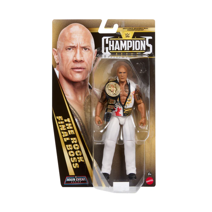 THE ROCK "FINAL BOSS" ACTION FIGURE - WWE MAIN EVENT CHAMPIONS SERIES 7