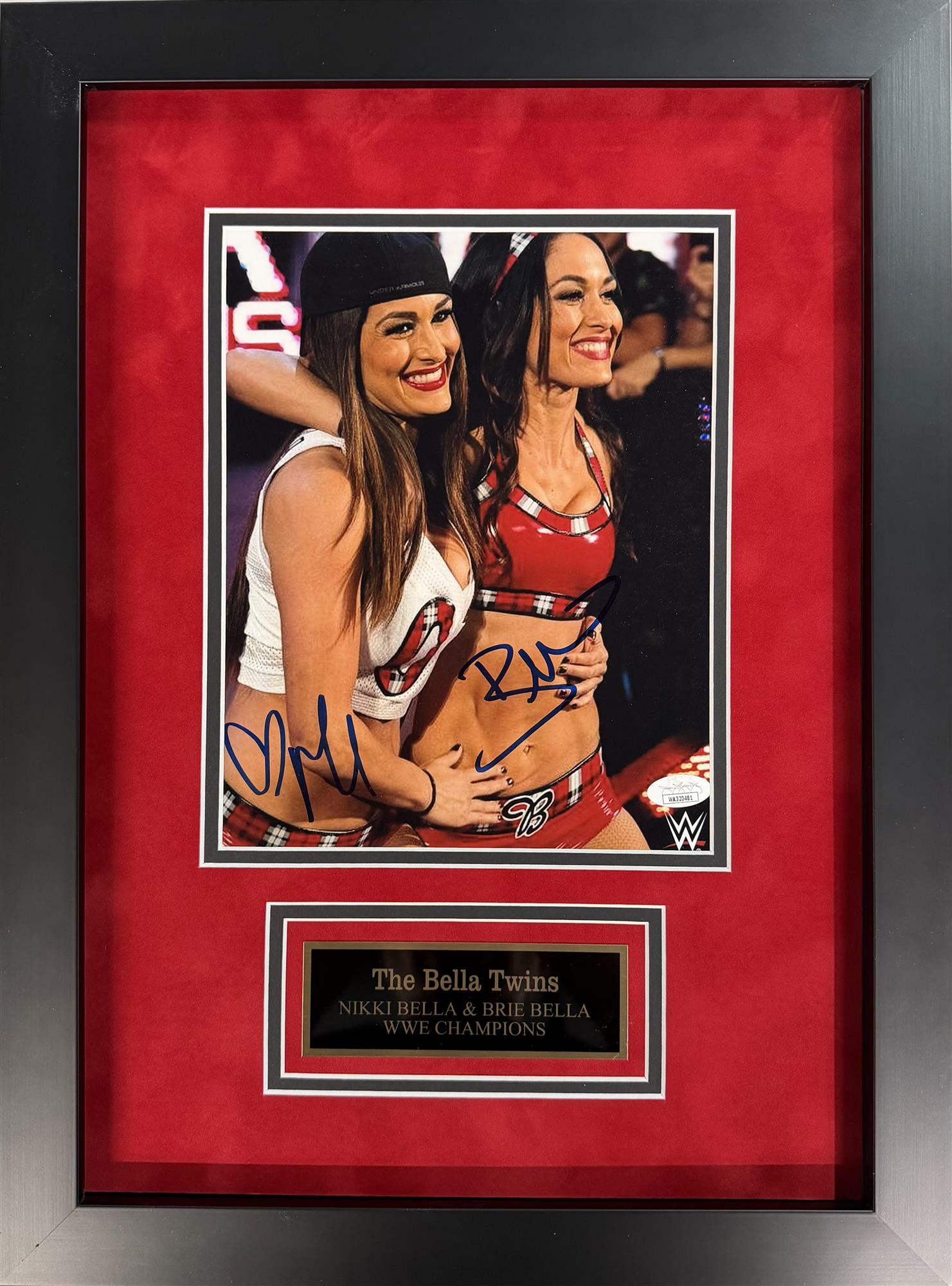 BELLA TWINS FRAMED SIGNED 8X10 PHOTO - WWE