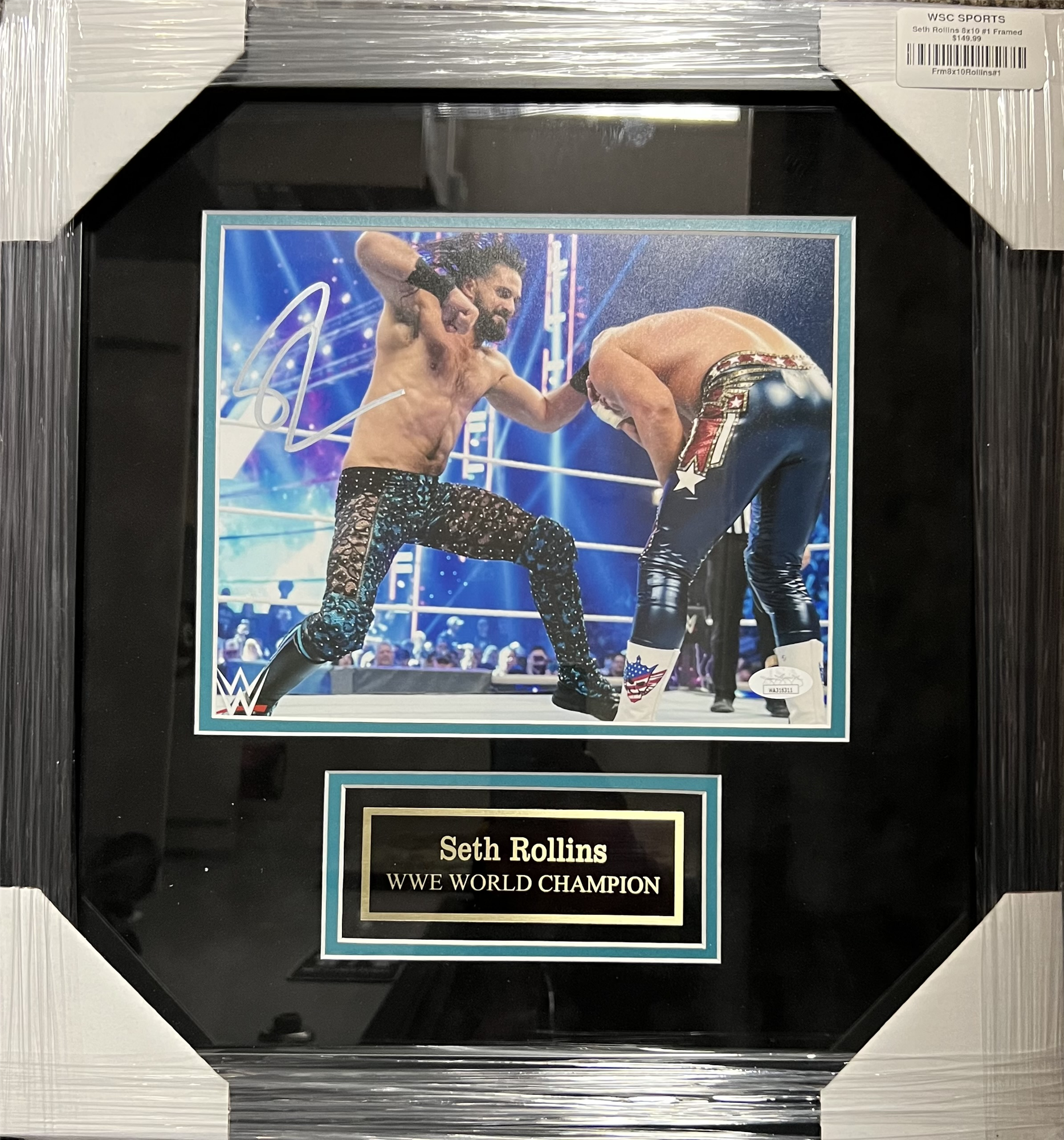 SETH ROLLINS FRAMED SIGNED 8X10 PHOTO